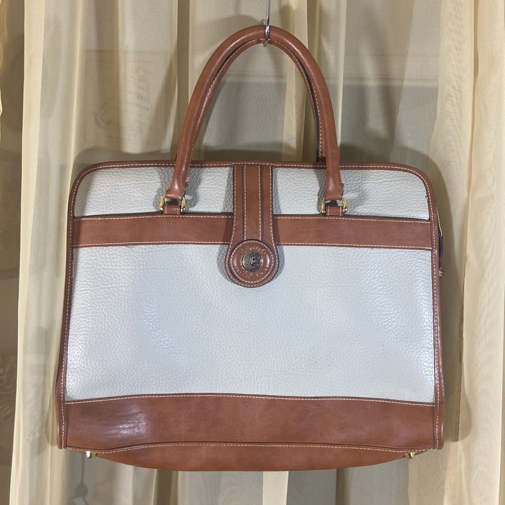 Vintage Bruno Lorelli Brown And Ivory Women Bag